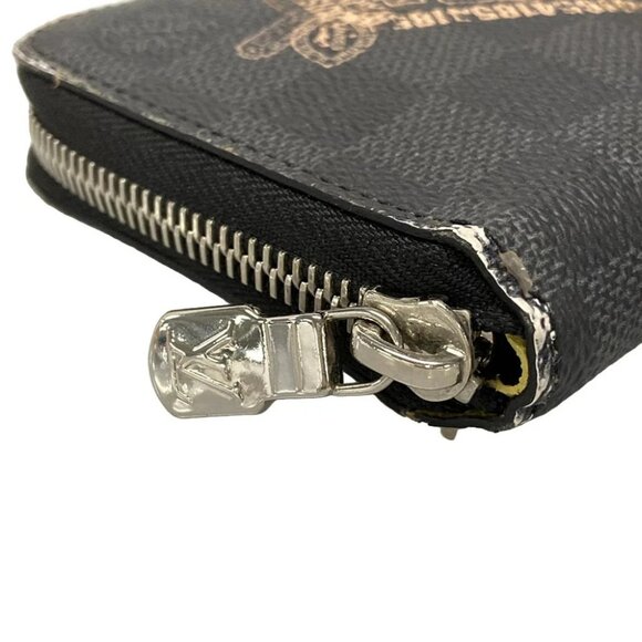 Auth LOUIS VUITTON Zippy Wallet Vertical N64606 Damier Graphite Multi - - Picture 10 of 13